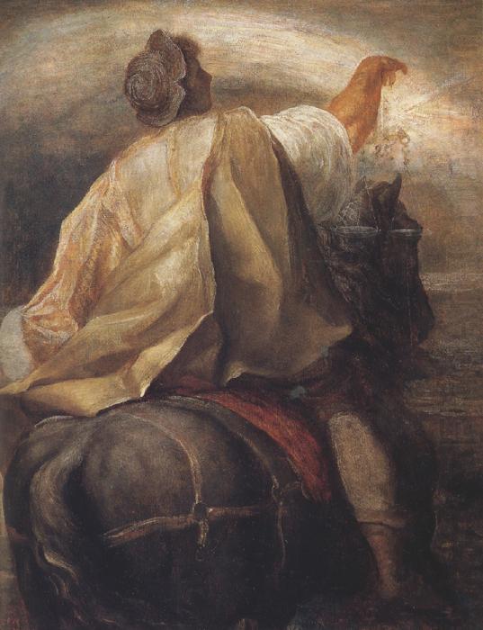 The Rider on the Black Horse (mk37), george frederic watts,o.m.,r.a.